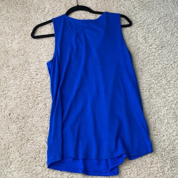 NWT mixed fabric bright blue 💙 tank express szS - Picture 3 of 3